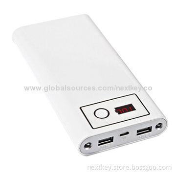 New Arrival LED Screen Portable Power Station for iPhone, 13,200mAh/Dual-USB Port with Flashlight